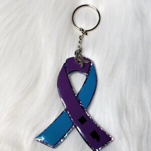 Suicide Awareness Ribbon Keychain
